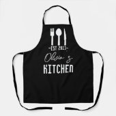 Chef-kok naam monogram schort (Voorkant)