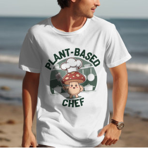 chef-kok op basis van plant t-shirt
