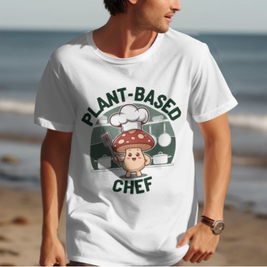 chef-kok op basis van plant t-shirt