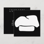 chef-kok pet silhouetten kaart (Voorkant / Achterkant)