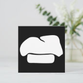 chef-kok pet silhouetten kaart (Staand voorkant)