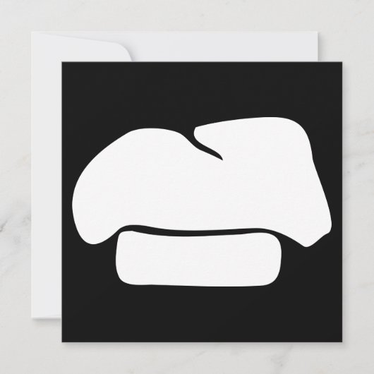 chef-kok pet silhouetten kaart (Voorkant)