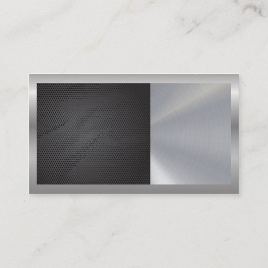 chef-kok | Restaurant eigenaar | Zilver Metaal Visitekaartje (Achterkant)