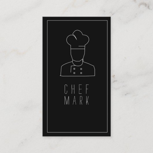 Chef Kok Restaurant Eten Visitekaartje (Voorkant)