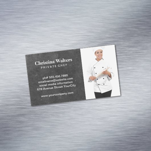 chef-kok | Restaurant Manager | Catering Magnetisch Visitekaartje (Voorbeeld)