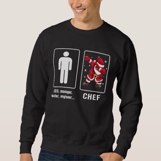 Chef-kok Santa Dab Christmas Trui (Voorkant)