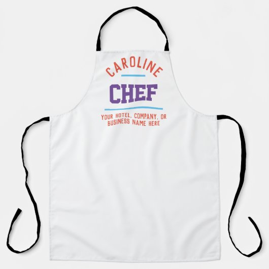 Chef-kok van het hotel, kok of restaurantchef schort (Voorkant)