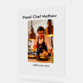 Chef-kok Voeg naam tekst mannen keuken bakkerij Acryl Bord (Hoek)