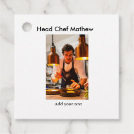 Chef-kok Voeg naam tekst mannen keuken bakkerij Bedankjes Labels