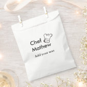 Chef-kok Voeg naam tekst mannen keuken bakkerij Bedankzakje (Geknipt)