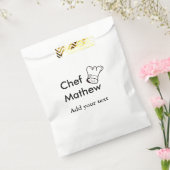 Chef-kok Voeg naam tekst mannen keuken bakkerij Bedankzakje (Gezegeld)