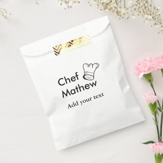 Chef-kok Voeg naam tekst mannen keuken bakkerij Bedankzakje (Gezegeld)