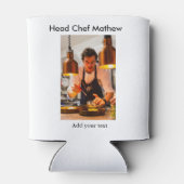 Chef-kok Voeg naam tekst mannen keuken bakkerij Blikjeskoeler (Achterkant)