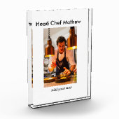 Chef-kok Voeg naam tekst mannen keuken bakkerij Fotoblokken (Links)