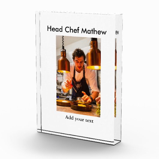 Chef-kok Voeg naam tekst mannen keuken bakkerij Fotoblokken (Rechts)