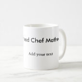 Chef-kok Voeg naam tekst mannen keuken bakkerij Koffiemok (Voorkant rechts)