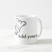 Chef-kok Voeg naam tekst mannen keuken bakkerij Koffiemok (Voorkant rechts)