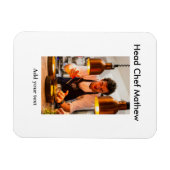 Chef-kok Voeg naam tekst mannen keuken bakkerij Magneet (Horizontaal)