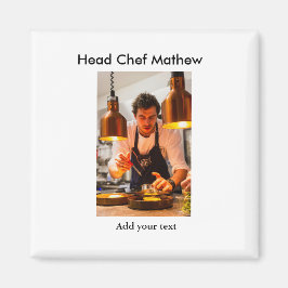 Chef-kok Voeg naam tekst mannen keuken bakkerij Magneet