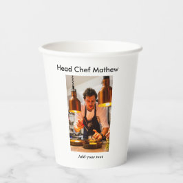 Chef-kok Voeg naam tekst mannen keuken bakkerij Papieren Bekers