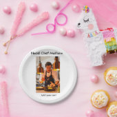 Chef-kok Voeg naam tekst mannen keuken bakkerij Papieren Bordje (Feest)