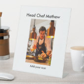 Chef-kok Voeg naam tekst mannen keuken bakkerij Reclamebord Met Voetstuk (Insitu)