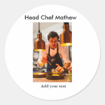 Chef-kok Voeg naam tekst mannen keuken bakkerij