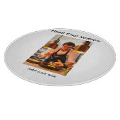 Chef-kok Voeg naam tekst mannen keuken bakkerij Snijplank (Hoek)