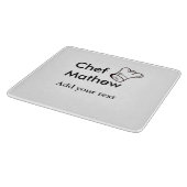 Chef-kok Voeg naam tekst mannen keuken bakkerij Snijplank (Hoek)