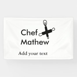 Chef-kok Voeg naam tekst mannen keuken bakkerij Spandoek