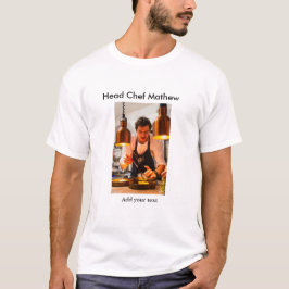 Chef-kok Voeg naam tekst mannen keuken bakkerij T-shirt