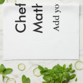 Chef-kok Voeg naam tekst mannen keuken bakkerij Theedoek (Gevouwen)