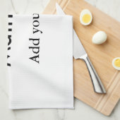 Chef-kok Voeg naam tekst mannen keuken bakkerij Theedoek (Quarter Fold)