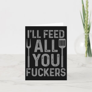 Chef-kok zal al je F#ckers Funny BBQ Grilling C vo Kaart
