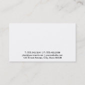 chef-kok | Zilver Visitekaartje (Achterkant)