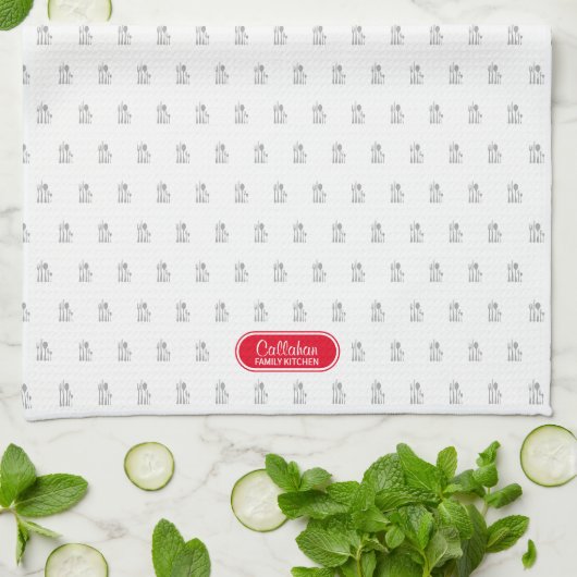 Chef koken bakken keuken cadeau theedoek (Gevouwen)