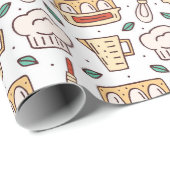 Chef-koken met zorg is een liefdesdaad cadeaupapier (Rol Hoek)