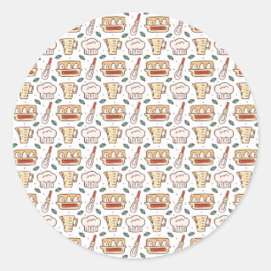 Chef-koken met zorg is een liefdesdaad ronde sticker