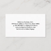 Chef-koks bereiden eten in de keuken visitekaartje (Achterkant)