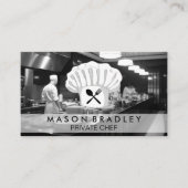 Chef-koks in de keuken | kookgerei visitekaartje (Voorkant)
