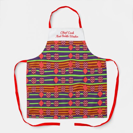 Chef, Koksmaat en Flesenschudder Schort (Voorkant)