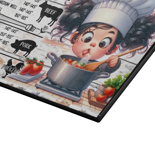Chef Kooktemperatuur Glas Snijplank (Hoek)