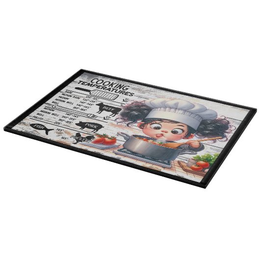 Chef Kooktemperatuur Glas Snijplank (Hoek)