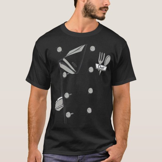 Chef Kostuum Coat Uniform Funny Cook Jacket voor H T-shirt (Voorkant)