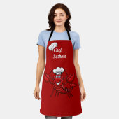 Chef Kreeft All-Over Print Apron op maat Schort (Gedragen)