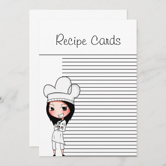 Chef Lady Recipe Kaarten (Voorkant / Achterkant)