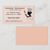 Chef Lady Silhouette Visitekaartjes (Voorkant / Achterkant)