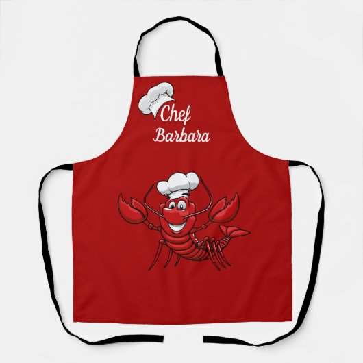 Chef Lobster All-Over Print Schort aanpassen (Voorkant)