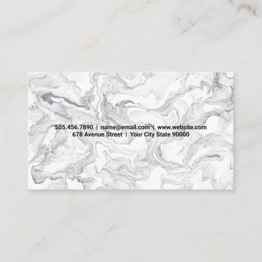 Chef Logo | Achtergrond marmer Visitekaartje (Achterkant)