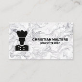 Chef Logo | Achtergrond marmer Visitekaartje (Voorkant)